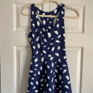 Reformation exercise dress blue abstract print XS